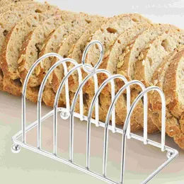 Armazenamento de cozinha Torrada de aço inoxidável Rack de pão de metal visor de prateleira de mesa