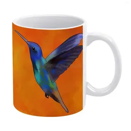 Canecas Figurieros V1-colorido Colibri Caneca Branca para Amigos e Família Presente Criativo 11 Oz Café Cerâmico Pássaro Colourfu