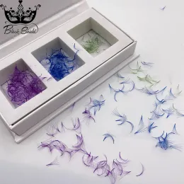 الرموش 6D 8D 10D Premade Louse Fans 500 Fans D Curl Thin Pointy Base Base Lash Extensions Brown Blue Purple Colorful Lashes Extensions