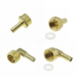 Acessório de mangueira de latão 4mm 6mm 8mm 10mm 12mm 19mm cauda de barb 1/8 1/4 1/2 3/8 Adaptador de acoplador do conector do tubo de água de água de thread