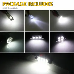 Auto interno a led bianchi a led mini lampadine kit 6000k Canbus mappa combina