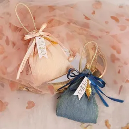 Confezione regalo 10 pezzi Borsa con coulisse per riporre oggetti increspati di ghiaccio Matrimonio Festa di compleanno Biscotti Sacchetti di caramelle Sacchetti per gioielli Bambino