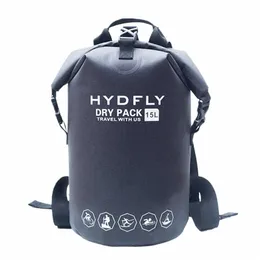 15L Hydfly 600D TPUスポーツ屋外の防水密閉ドライバッグバックパックウォータースポーツビーチサーフィンウォータープルーフバッグバックパックP3JB＃