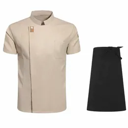 Workwear Workear Wair Ubrania mundur kresu kurtka kuchenna szef kuchni mundury hotel oddychający restauracja młodzież mężczyźni n4lw#