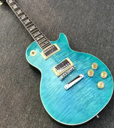 Özel Mağaza 1959 R9 Vos Green Supre Elektro Gitar Tiger Akçaağaç Top Arka Arka Blok Paspas Küresi Küre Kafası Kakma TU4770518