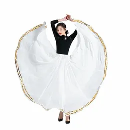 Danskjol för kvinnor varumärke Square Dancewear Elegant Stage Performance Kjol Flamenco Kjol Kvinnlig Belly Dance Costume A7AX#