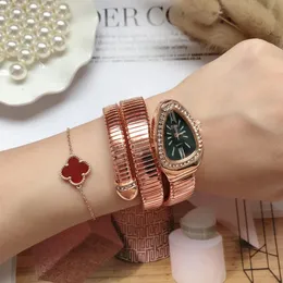 Уникальные женские часы в форме змеи со стразами, модные роскошные брендовые женские часы, браслет со змеей и бриллиантами, наручные часы для девочек 240323