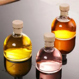 Depolama Şişeleri Soğuk Ekstrakt için Yaratıcı Cam Kahve Mühürlü Meyve Şarabı Bal Alkol Konteyneri 50ml 100ml 150ml 200ml