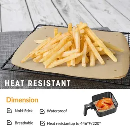 Double Boilers Air Fryer Pergament Paper Liners Non-Stick Mat Square Sheets