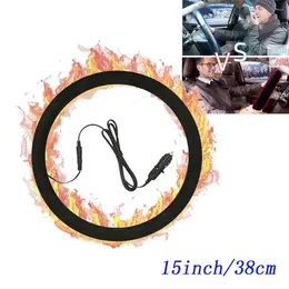 Steering Wheel Covers Heated Cover Winter Hand Warmer Universal Car Heater Auto Warm Anti-Skid Protector Accessory 12V