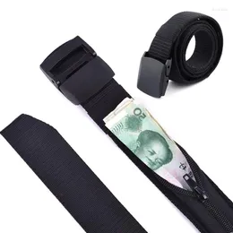 Belts Hidden Money Anti Theft Belt Waist Bag Women Travel Cash Portable Strap Wallet Pack Men Secret Hiding 119cm