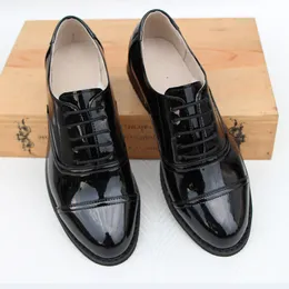 Kokko Women’s Black Patent Leather Oxford Lace Up Formal Brogue Shoes Size 7 Kokko Women main image 4