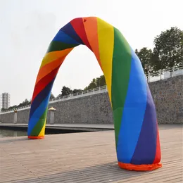 8m 26ft bred uppblåsbar Rainbow Arch uppblåsbar ingångs båge reklamgrindballong för utomhus