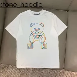 Niedźwiedź koszulka designerska mens t shirt pluszowa niedźwiedź list graficzny rozrywka Moda trwałość para czarna biała męska odzież niedźwiedź koszulka polo TEE TOPS 5230