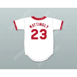 Don Mattingly 23 Springfield 원자력 공장 소프트볼 팀 야구 저지 스티치 탑