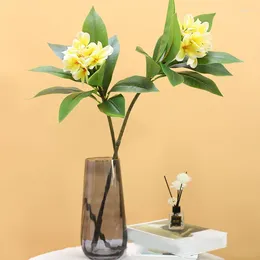 Flores decorativas simuladas flor de ovo único ramo impressão 3d pacote sala estar flor artificial jardim paisagismo folha falsa