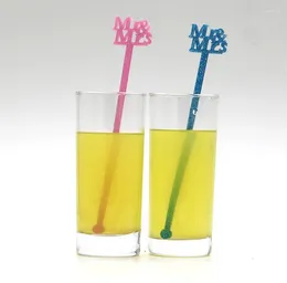 Decorazione per feste, colore misto, stile acrilico, bastoncini per mescolare "Mr Mrs", matrimonio/compleanno, anche con