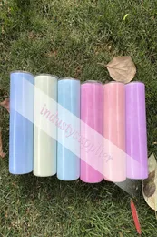 20oz UV Color Changes Under Sunlight Skinny Mugs Tumbler Sublimation Straight Blanks Tumblers Stainless Steel Water Bottle Double 6856419