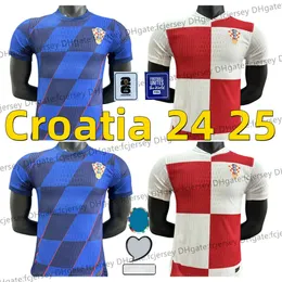 2024 2025 Croacia Modric Euro Soccer Jerseys Mationals Mandzukic Perisic Kalinic 24 25 футбольная рубашка Kovacic Rakitic Kramaric Men Kit Kit Uniforms Horatia Player