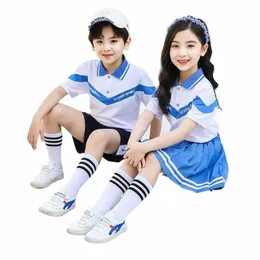 夏の子供向けスポーツウェアセットスクールユニフォーム、キッズスクールトラックスーツセット、Stuents Sports Clords Dincergarten Uniformsセット。 Z6SZ＃