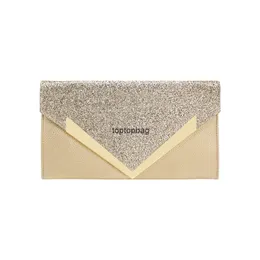 Pochette con diamanti alla moda di lusso di design Borsa da pranzo in PU glitter tinta unita in stile donna alla moda appositamente progettata