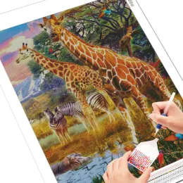 Evershine 5d Diamond Painting Giraffe Vollquadratische Diamant -Stickstätte Cross Stitch Strass Mosaic Art Hobby Wanddekoration
