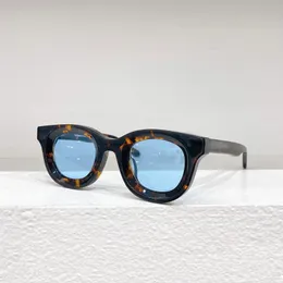 Occhiali da sole rotondi Havana Blue Chunky per donna Uomo Y2K Shades Summer Sunnies Lunettes de Soleil Occhiali Occhiali da sole UV400 Eyewear