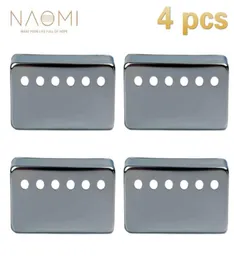 NAOMI, 4 шт., металлическая крышка звукоснимателя для хамбакера, 50 мм, для электрогитары в стиле LP, аксессуары, серебристый цвет, New4139282