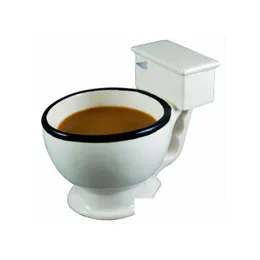 Muggar rolig toalett cup keramik vatten kaffe mugg kreativ gåva för älskare eller vän droppleverans hem trädgård kök, matsal dryck dhvio