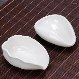 Te Scoops Pure White Ceramic Set Jade Porcelain Spoon är belönad Tray Ceremony