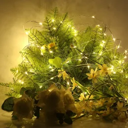 6pcs 5m Kupferdraht LED -Saite Lichter batteriebetriebener Urlaubsbeleuchtung Fairland für Weihnachten Hochzeitsfeier Dekor Navidad