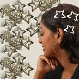 2-100pcs Y2K Silver Star Hair Clips Filigree Stars Gold Fila Capins per bambini Girls Side Hairgrip Barrettes for Women