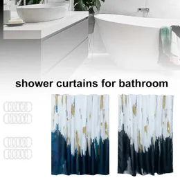 Zasłony prysznicowe akwarela wodoodporna poliestrowa łazienka 71 x 79 cali szybki suszący dekoracyjny streszczenie
