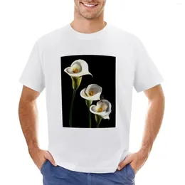 Canotte da uomo T-shirt Calla Lilies Blanks Taglie forti Abiti carini T-shirt aderenti da uomo