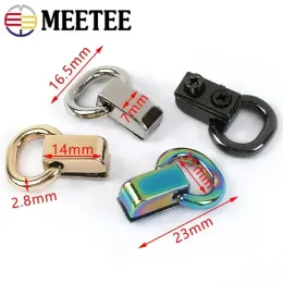 Meetee 10/20pcs 11 -мм пакет боковой зажимной зажим металлическая пряжка для ручки кольца разъемы крючковые винты для ногтя