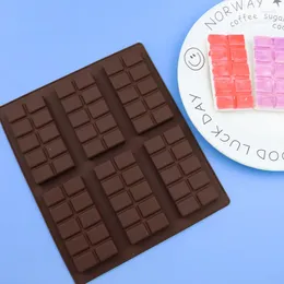 Bakningsformar 6-till och med 10-rutnät Rektangulär chokladform matkvalitet Hög temperaturbeständig DIY-kakskärmform 1151