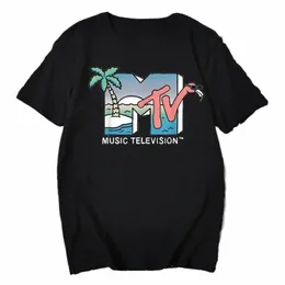 mtv Music Televisi Graphic Tshirt Women Funny Men Clothing Fi Hip Hop Tv T Shirt Plus Size 100%Cott Unisex Tshirt s5cM#