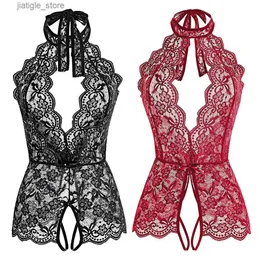 Sexy Set S-2XL Plus Size Women Sexy Lingerie Open Bra Crotchless Lace Porno Underwear Erotic Hot Transparent Babydoll Dress Costumes Y240329