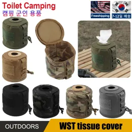 Tools Roll Paper Storage Bag Outdoor Tactical Military Molle Style Tissue Case Toilet Roll Paper Storage Holder for Camping Hiking