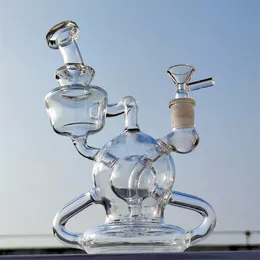 2024 Heady Cam Neo Fab Lüks Desing Teçhizat 8 İnç Cam Bongs Su Boru Bong Tütün Sigara İçiyor 14mm Kase Dab Rig Recycler Bubbler Borular