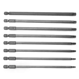 1pc T8-40 Manyetik Torx Tornavida Bitleri Alaşım Çelik 150mm Hex Matkap Kafa Vidalı Anahtar