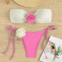 Women Bikini kontrast kolor bikini designerka stroje kąpielowe kostiury kąpielowe projektanty damskie stroje kąpielowe projektant g seksowne dwuczęściowe różowe stroje kąpielowe modelu kąpiel