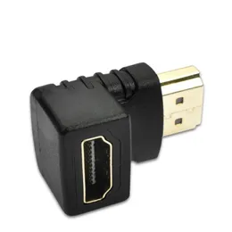 2024 Ny HDMI-kompatibel kabelkontaktadapter 270 90 graders högervinkel HDMI-kompatibel manlig till kvinnlig omvandlare förlängare kopplar säker,