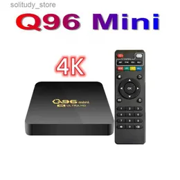 قم بتعيين أعلى مربع 2.4G WIFI 4K SET-TOP BOX 8G 128GB Media Player H.265 Home TV Theater Q96 MINI SMART TV Box Amlogic Android 10.0 S905L Quad Q240330
