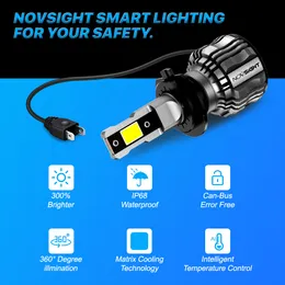 NOVSIGHT H7 LED LED Canbus Bulbi fari H4 H11 H8 H9 9005 HB3 9006 HB4 H1 9012 LAMP AUTO 72W 15000LM Luci LED bianca 6500K Bright