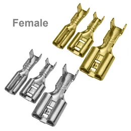 2,8 mm 4,8 mm da 6,3 mm molla molla femmina e set di connettori a filo elettrico in ottone o argento.