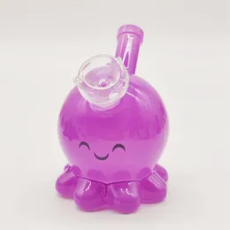 2024 Multi colore verde Mini Baby Octopus Bong in vetro da 4 pollici Pipa ad acqua Bong Tabacco da fumo Tubo da 10 mm Ciotola Dab Rig Riciclatore Tubi gorgogliatore