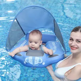 Mambobaby bebê crianças flutua bebês e crianças pequenas sem anel de assento inflável guarda-sol pode mentir em um anel flutuante 240321