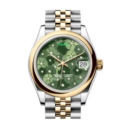 여성 시계 럭셔리 다이아몬드 시계 고품질 자동 31mm 손목 시계 사파이어 유리 렌즈 스테인리스 스틸 스트랩 여자 친구 Montre 박스 방수
