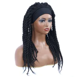 Perucas de traidores de yunrong peruca para feminino para mulheres africanas dreadlocks cabelos trançados para mulheres negras 18 polegadas 1b